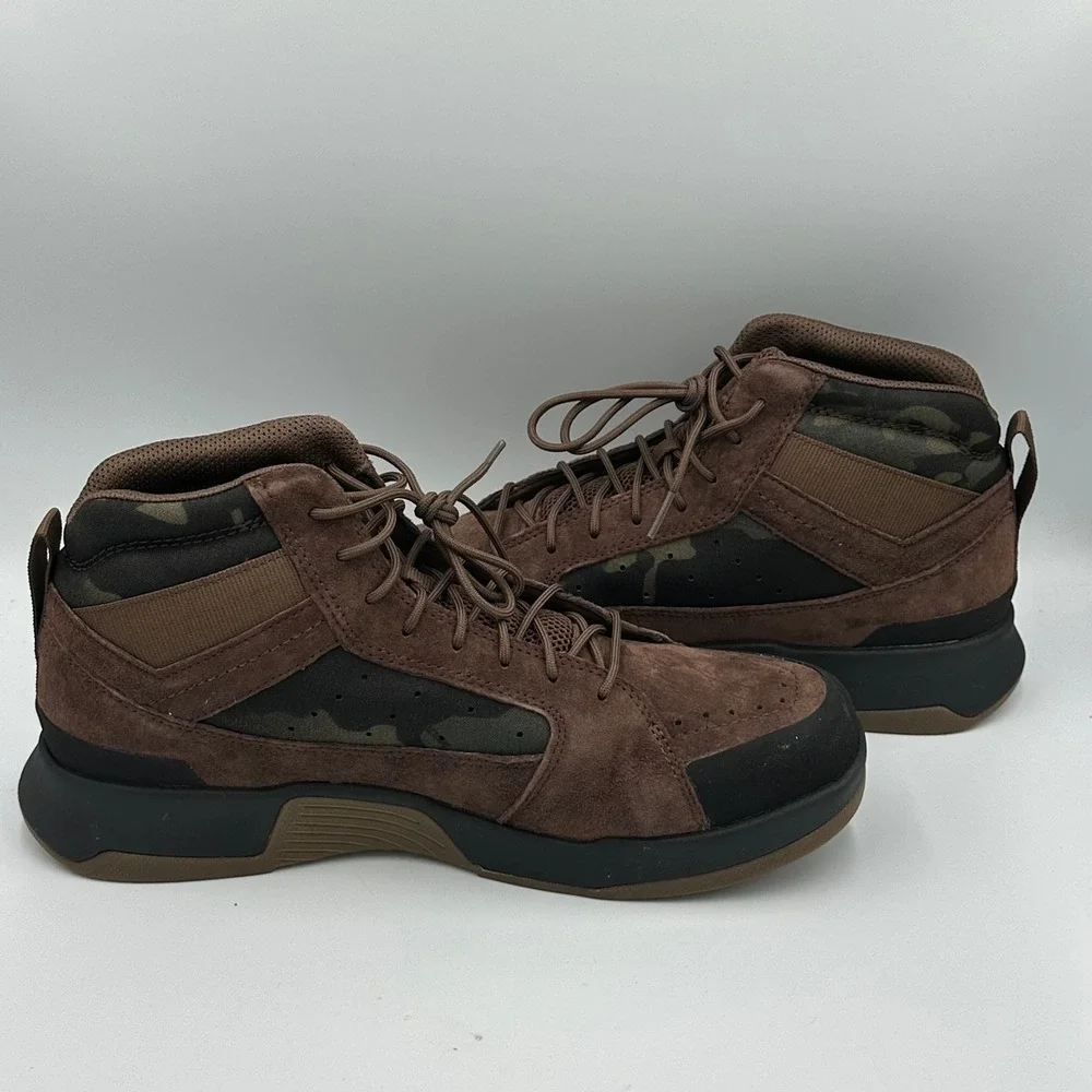 OTB T-Kool Mid Suede‎ Boots Brown Camo Men's 11.5 NIB Work Outdoor Hiking Trail